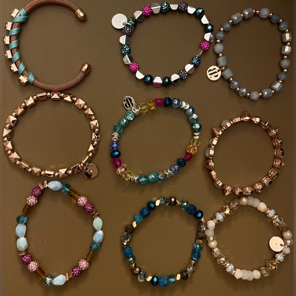 Lot of 9 BP Bomb Party Holiday Stack Bracelets